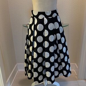 Black and Silver Polka Dot Skirt